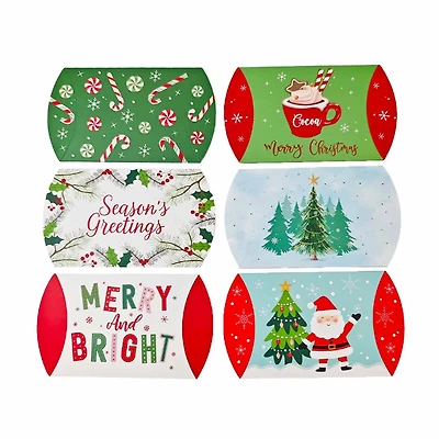 Christmas Pillow Boxes, Small, 4 pk