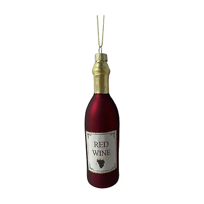 Glass Red Wine Christmas Ornament