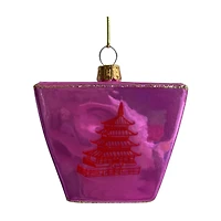 Glass Takeout Box Christmas Ornament