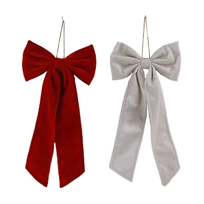 Velvet Christmas Ornament, 12 in, Assorted