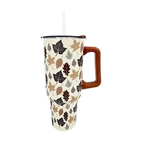 Fall Stainless-Steel Travel Cup with Handle, 40 oz, Assorted Designs