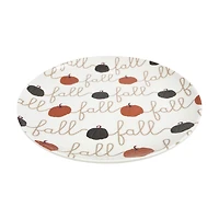"Fall" Pumpkins Melamine Dinner Plate, 11 in