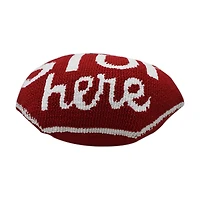 "Santa Stop Here" Christmas Knit Pillow, 16 in x 16 in