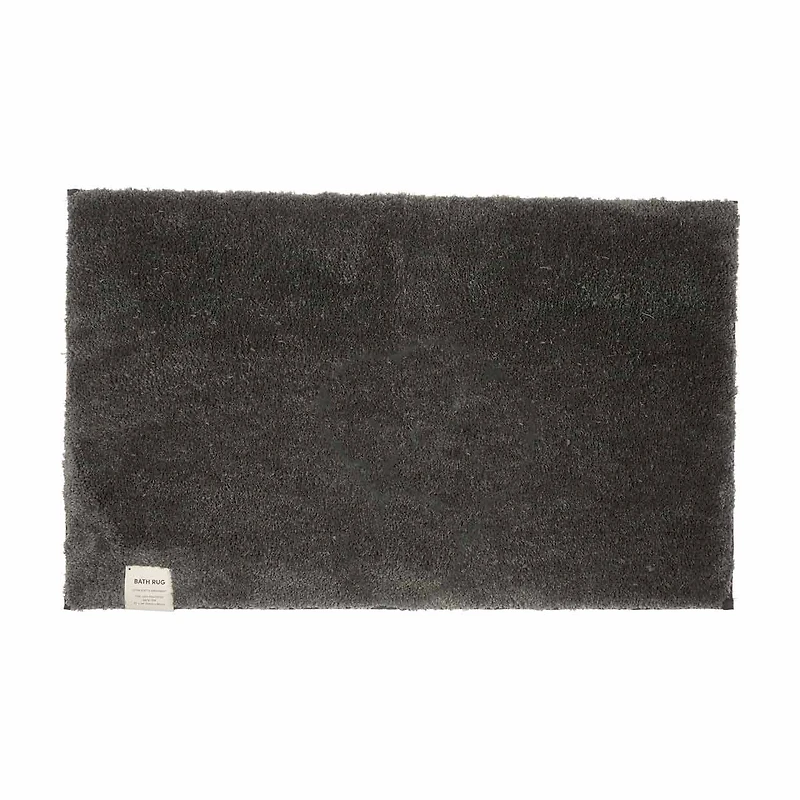 Medium Gray Bath Rug, 21 in x 34 in