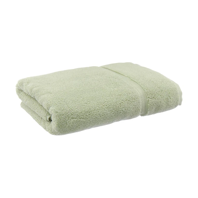 Cotton Bath Towel, Green, 30 in x 56 in