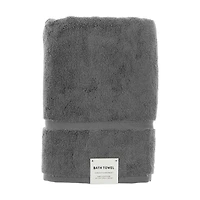 Cotton Bath Towel, Medium Gray, 30 in x 56 in
