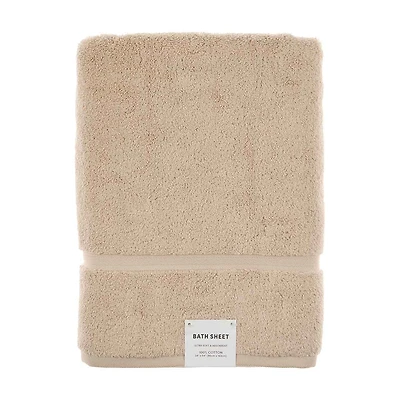 Cotton Bath Sheet, Sand, 34 in x 64 in
