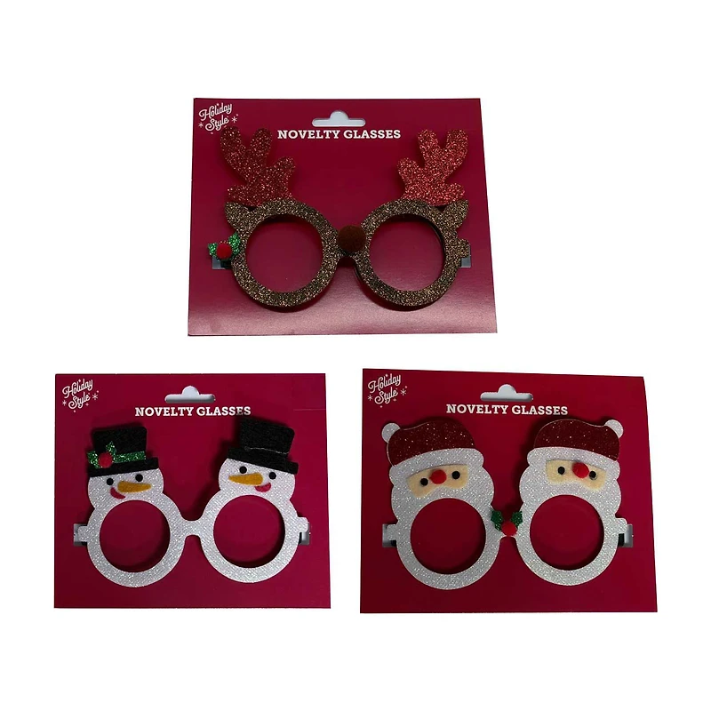 Holiday Style Christmas Novelty Glasses