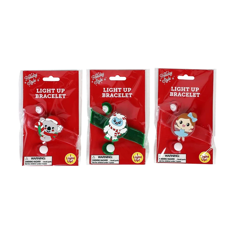 Holiday Style Light Up Bracelet, Assorted