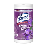 Lysol Brand New Day Disinfectant Wipes, Lavender & Cotton Blossom, 80 ct