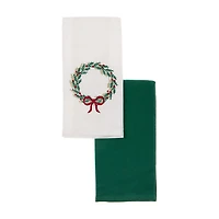 Holiday Style Christmas Kitchen Towel, 18 in x 28 in, 2 pk
