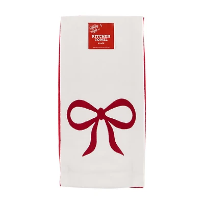 Holiday Style Christmas Kitchen Towel, 18 in x 28 in, 2 pk