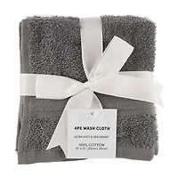 Gray & White Washcloth Set, 4 pk, 12 in x 12 in