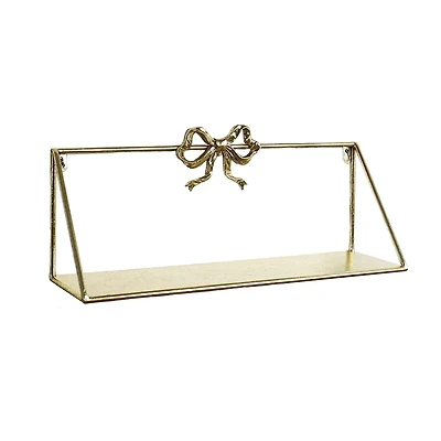 Knickknack Shelf with Gold Bow, 20 in