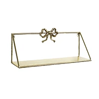 Knickknack Shelf with Gold Bow, 20 in