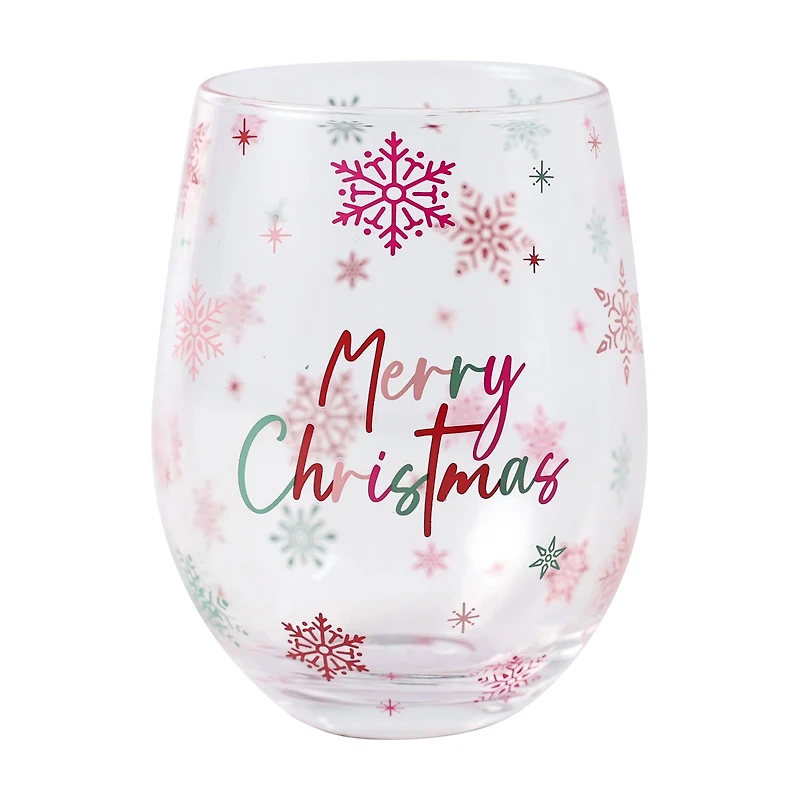 'Merry Christmas' Stemless Wine Christmas