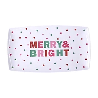 "Merry & Bright" Christmas Melamine Platter