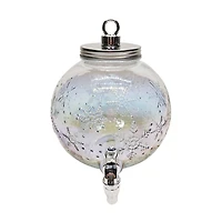 Iridescent Glass Christmas-Ornament-Shaped Drink Dispenser, 1.5 gal