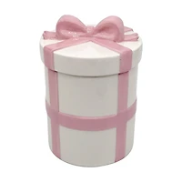 Pink Bow Gift Box Cookie Jar
