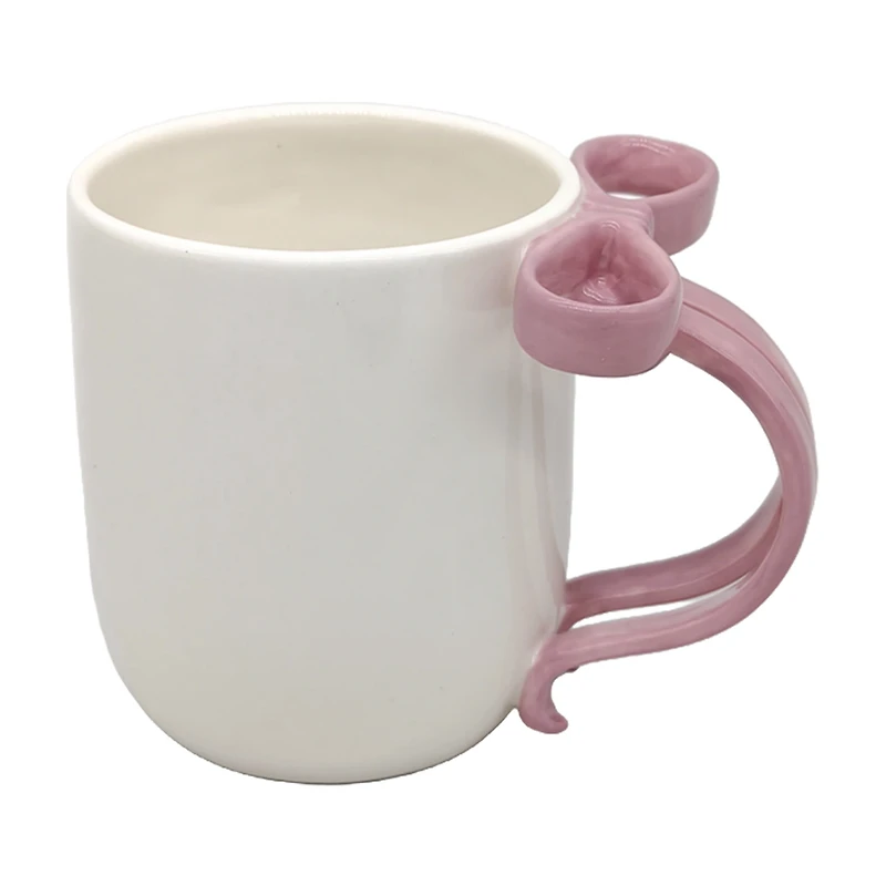 Bow Handle Ceramic Mug, 16oz