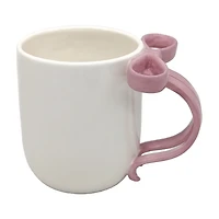 Bow Handle Ceramic Mug, 16oz