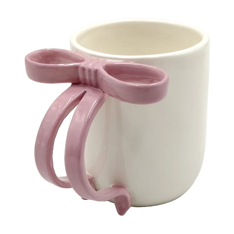 Bow Handle Ceramic Mug, 16oz