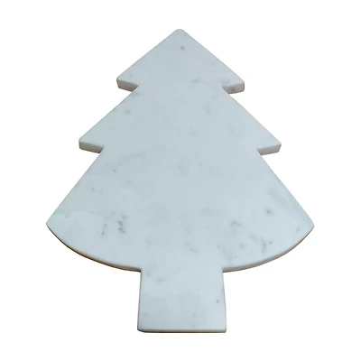 Christmas Tree Marble Platter, 15 in x 10 in