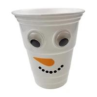 Christmas Snowman Googly Eye Cup, 16 fl oz