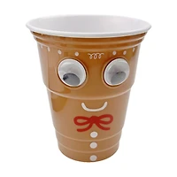 Christmas Gingerbread Man Googly Eye Cup, 16 fl oz