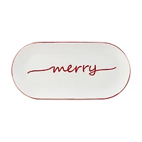 'Merry' Oblong Platter, 15 in x 7 in