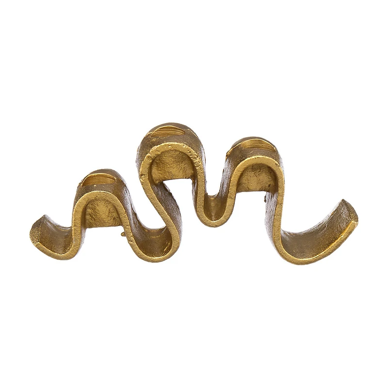 Gold Ribbon Candle Holder, 8 in