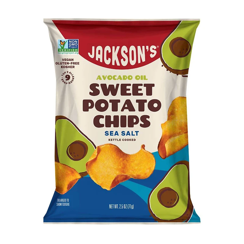 Jackson's Sweet Potato Chips, Sea Salt, 2.5 oz