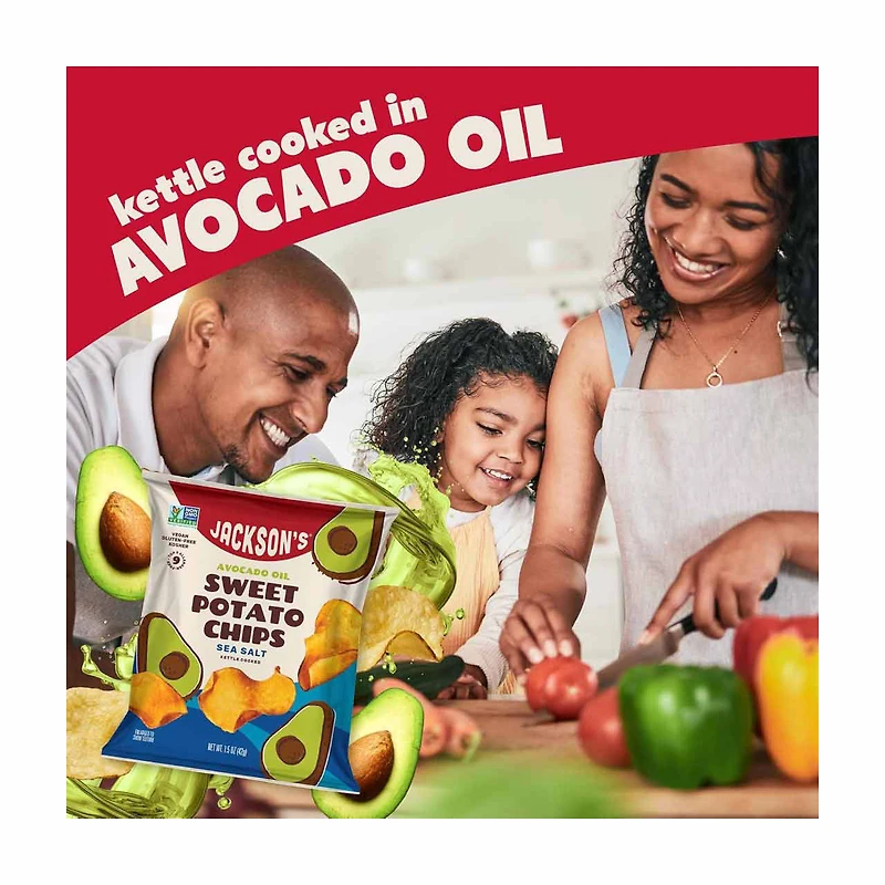 Jackson's Sweet Potato Chips, Sea Salt, 2.5 oz