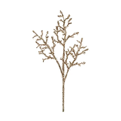 Glitter Branch, Gold, 10 in