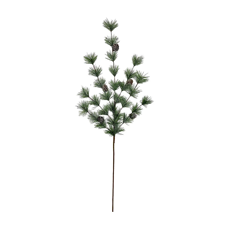 Artificial Pine Branch with Pine Cones, 33 in