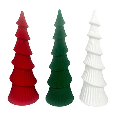 Christmas Flocked Pine Tree, Large, Assorted