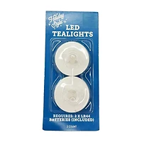 Holiday Style LED Tealights, 2 ct