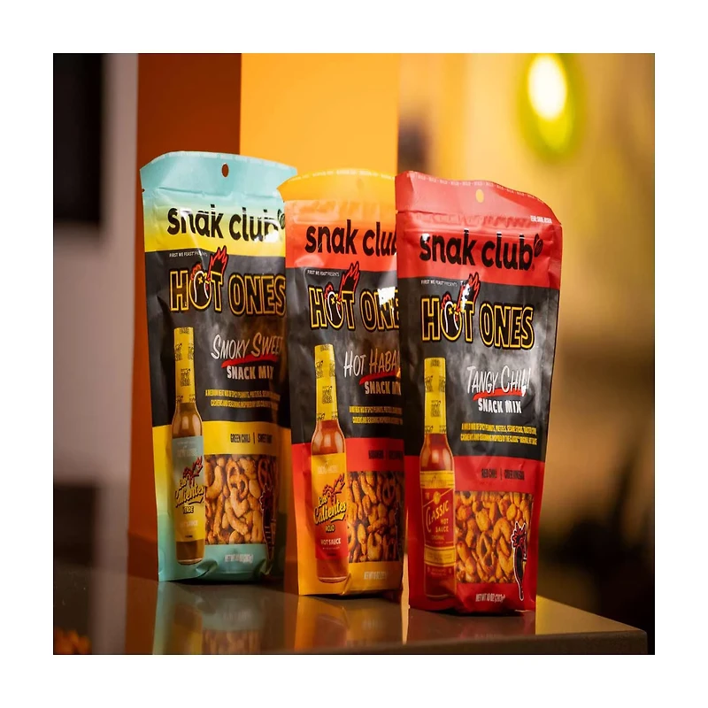 snak club Hot Ones Snack Mix, Hot Habanero, 10 oz