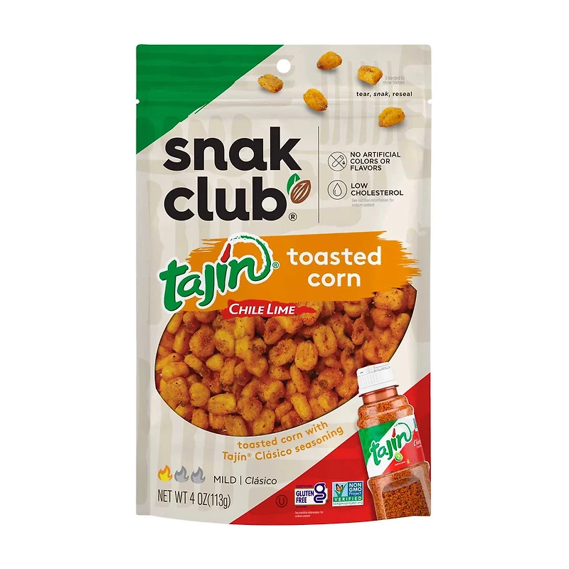 snak club Toasted Corn, Tajin Chili Lime, 4 oz
