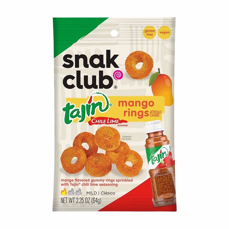 snak club Mango Rings, Tajin Chili Lime, 2.25 oz