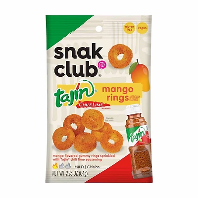 snak club Mango Rings, Tajin Chili Lime, 2.25 oz