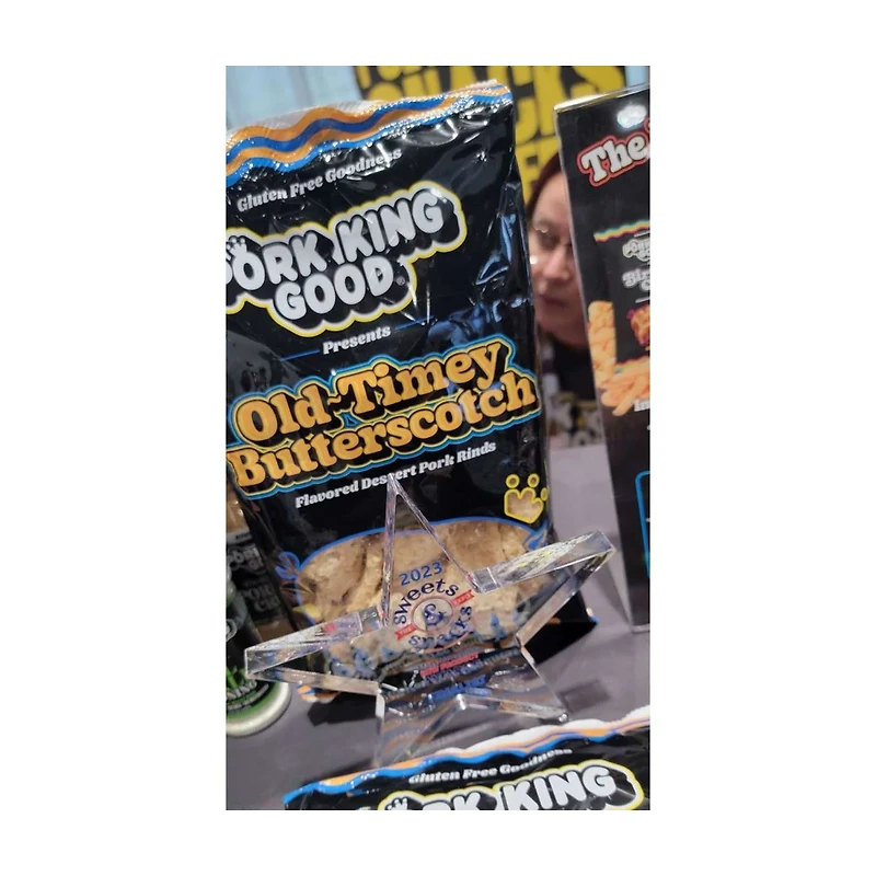 Pork King Good Flavored Pork Rinds, Old Timey Butterscotch, 3 oz