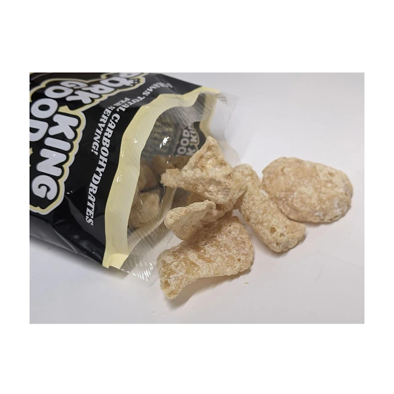 Pork King Good Flavored Pork Rinds, White Cheddar, 1.75 oz