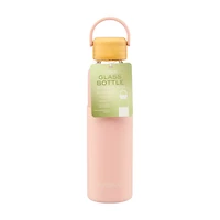 Evoke Glass Bottle with Lid, 18 oz, Assorted