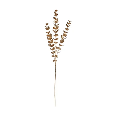 Gold Metallic Eucalyptus Stem, 30 in