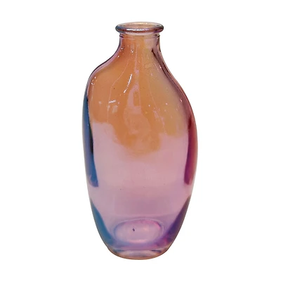 Pink Iridescent Glass Vase