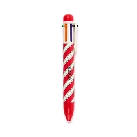 Red Candy Cane Clicking 6-Ink Ballpoint Pen