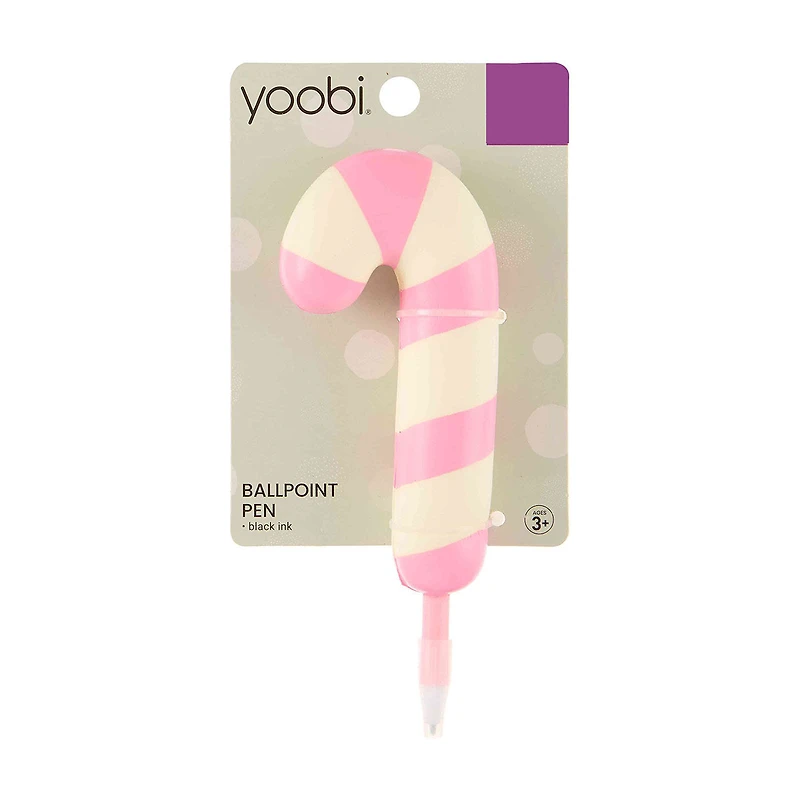 Squishy Pink Candy Cane Ballpoint Pen