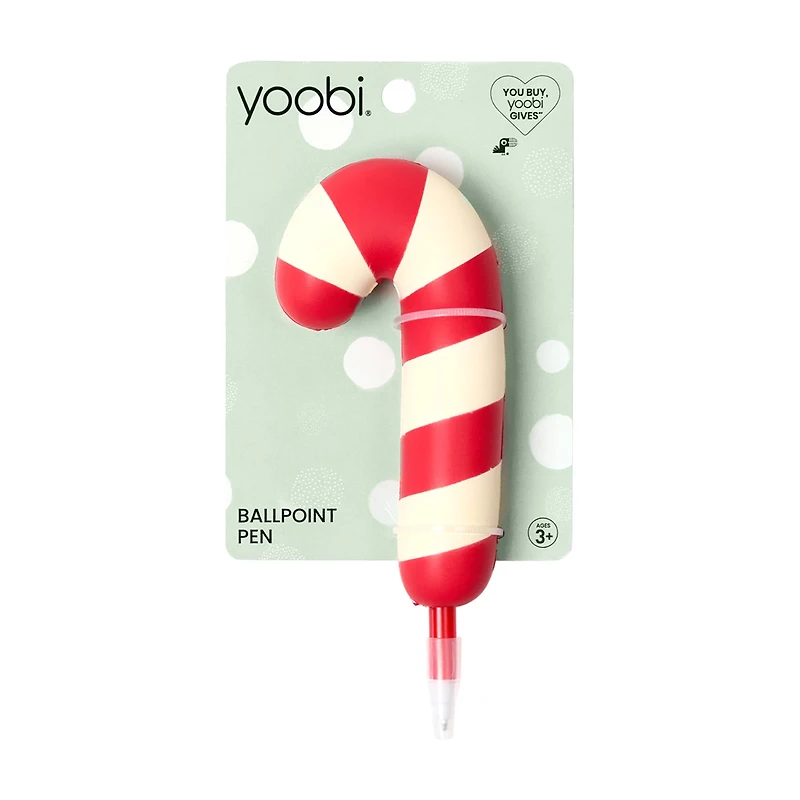 Squishy Red Candy Cane Ballpoint Pen