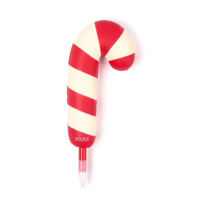 Squishy Red Candy Cane Ballpoint Pen